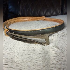 Vintage Authentic Louis Vuitton Black Leather Belt